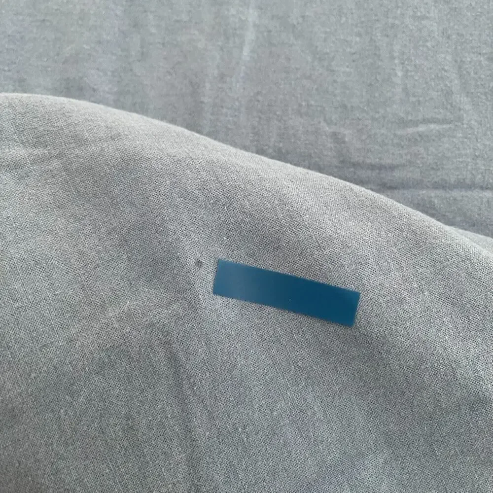 Bedsure Blue Cotton Linen Blend Full Duvet Cover Button Closure